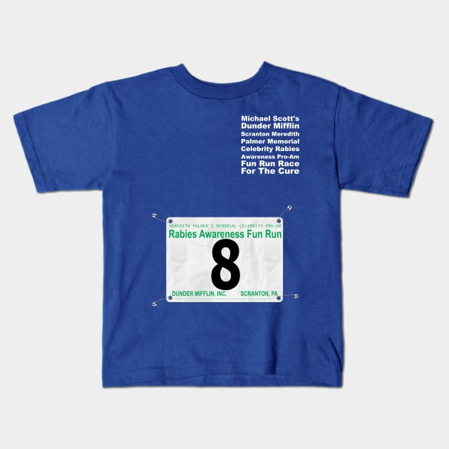 Dunder Mifflin Fun Run Race #8 (Phyllis) Kids T-Shirt by ParaholiX